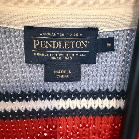NWOT - Pendelton Zip Cardigan Sweater - Unisex, Colorful stripes - Picture 5 of 6